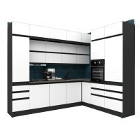 Bucatarie de colt FOLLOW 225-285 243 FRONT PAL  0164 / decor Alb